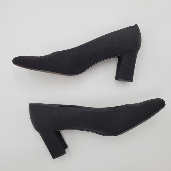 Stuart Weitzman Black Fabric Pumps - Picture 7 of 15
